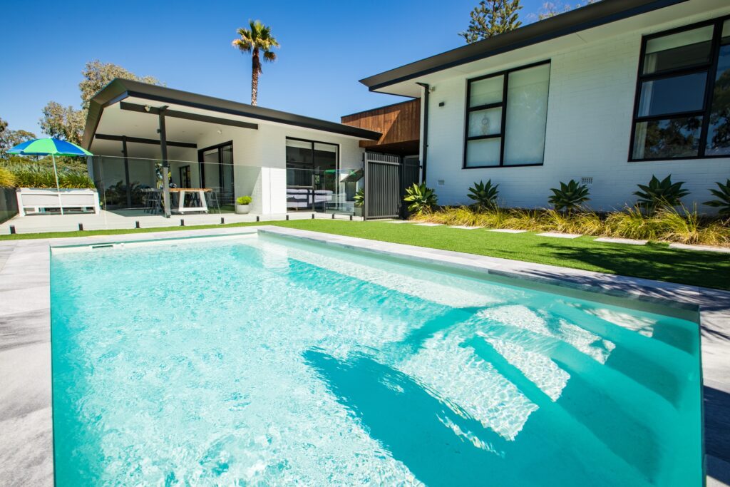 Completed ACT Pools installation, Canberra backyard