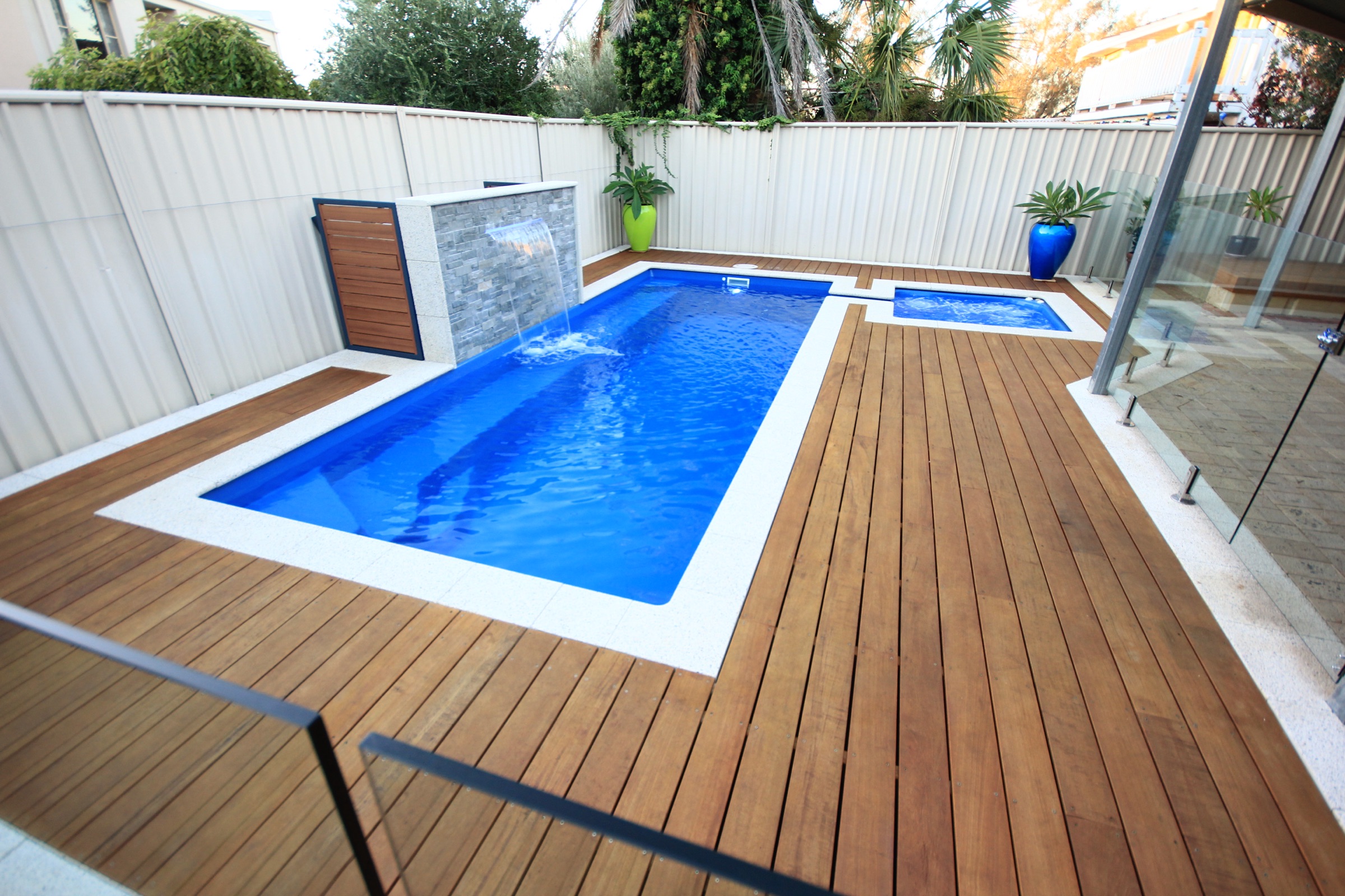 Completed ACT Pools installation, Canberra backyard