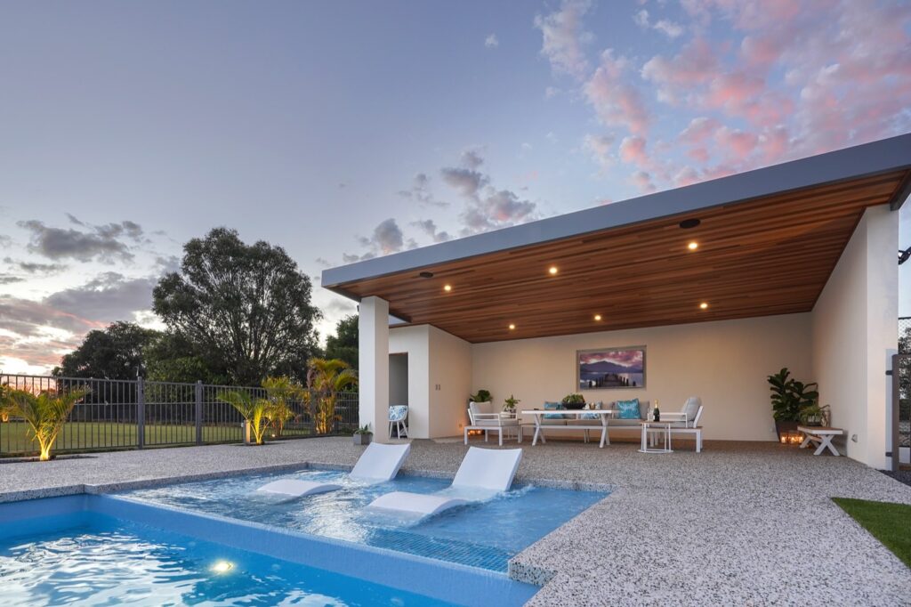 Aqua Ledge fibreglass pool by ACT Pools, Canberra